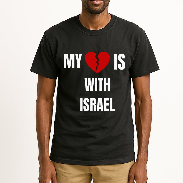 My Heart is With Israel I Stand With Israel Tall T-Shirt