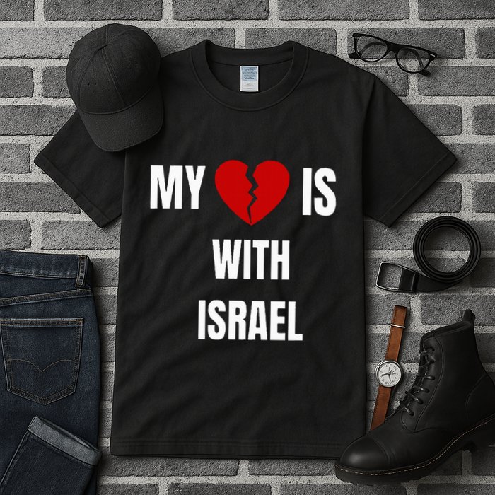 My Heart is With Israel I Stand With Israel Tall T-Shirt