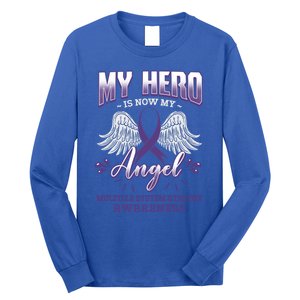 My Hero Is Now My Angel Multiple System Atrophy Advocate Great Gift Long Sleeve Shirt