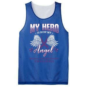 My Hero Is Now My Angel Multiple System Atrophy Advocate Great Gift Mesh Reversible Basketball Jersey Tank