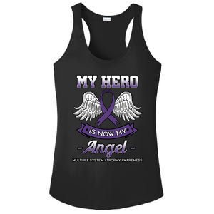 My Hero Is Now My Angel Multiple System Atrophy Disorder Gift Ladies PosiCharge Competitor Racerback Tank