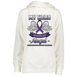 My Hero Is Now My Angel Multiple System Atrophy Disorder Gift Womens Funnel Neck Pullover Hood