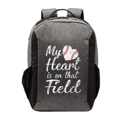 My Heart Is On That Field Baseball Softball Mom Gifts Vector Backpack