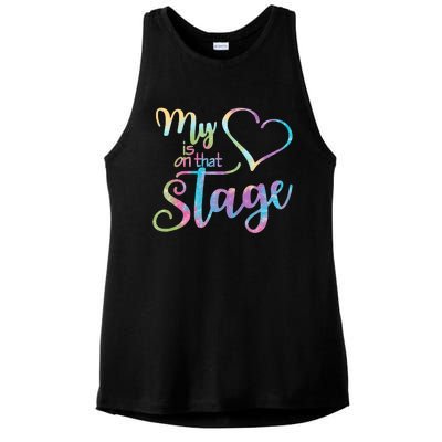 My Heart Is On That Stage For Dance Mom Ladies PosiCharge Tri-Blend Wicking Tank