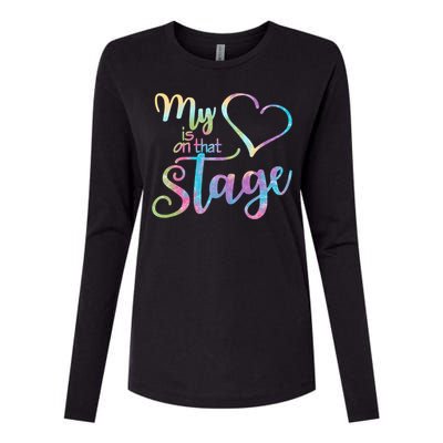 My Heart Is On That Stage For Dance Mom Womens Cotton Relaxed Long Sleeve T-Shirt