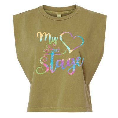 My Heart Is On That Stage For Dance Mom Garment-Dyed Women's Muscle Tee