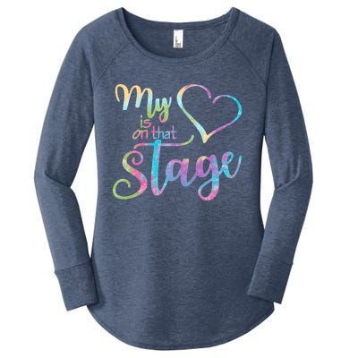 My Heart Is On That Stage For Dance Mom Women's Perfect Tri Tunic Long Sleeve Shirt