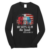 My Hope Is In The Lamb Scripture Elephant Donkey Us Flag Long Sleeve Shirt