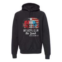 My Hope Is In The Lamb Scripture Elephant Donkey Us Flag Premium Hoodie