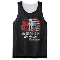 My Hope Is In The Lamb Scripture Elephant Donkey Us Flag Mesh Reversible Basketball Jersey Tank