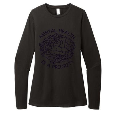 Mental Health Is A Priority Womens CVC Long Sleeve Shirt