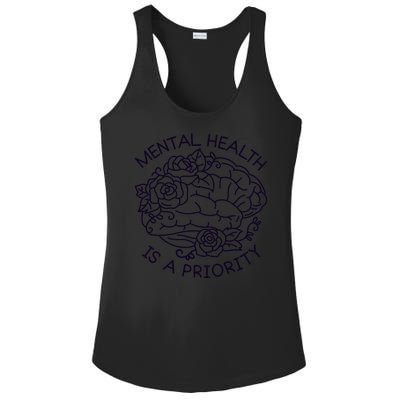 Mental Health Is A Priority Ladies PosiCharge Competitor Racerback Tank