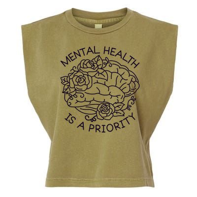 Mental Health Is A Priority Garment-Dyed Women's Muscle Tee