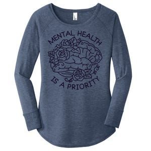 Mental Health Is A Priority Women's Perfect Tri Tunic Long Sleeve Shirt