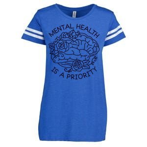 Mental Health Is A Priority Enza Ladies Jersey Football T-Shirt