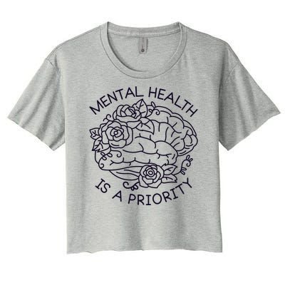 Mental Health Is A Priority Women's Crop Top Tee