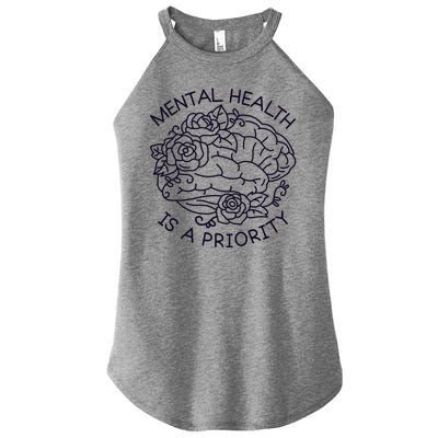 Mental Health Is A Priority Women's Perfect Tri Rocker Tank