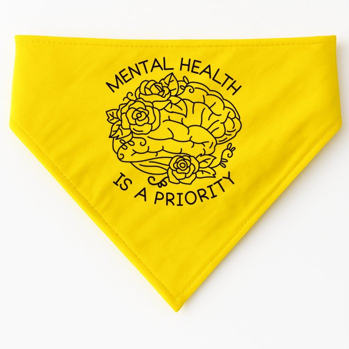 Mental Health Is A Priority USA-Made Doggie Bandana