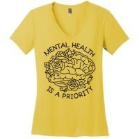 Mental Health Is A Priority Women's V-Neck T-Shirt