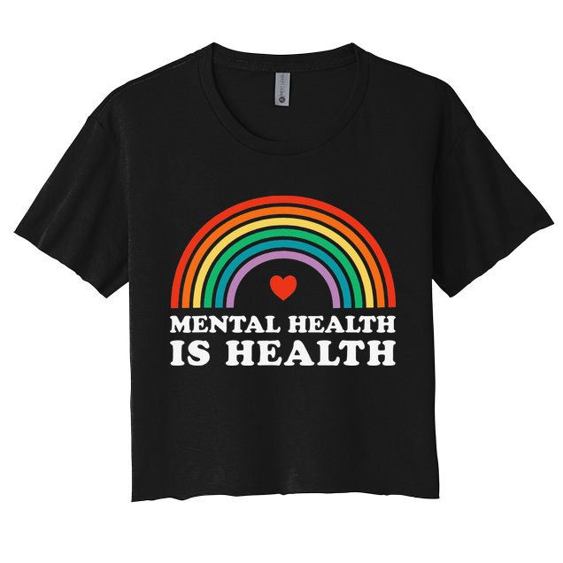 Mental Health Is Health Awareness Psychology Counseling Crop Top