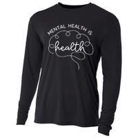 Mental Health Is Health Cute Brain Mental Health Awareness Cooling Performance Long Sleeve Crew