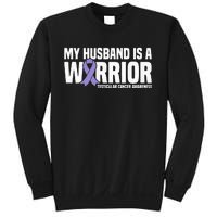 My Husband Is A Warrior Testicular Cancer Awareness Sweatshirt