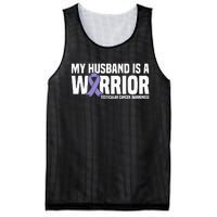 My Husband Is A Warrior Testicular Cancer Awareness Mesh Reversible Basketball Jersey Tank