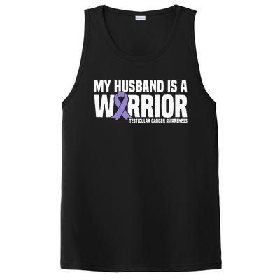 My Husband Is A Warrior Testicular Cancer Awareness PosiCharge Competitor Tank