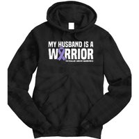 My Husband Is A Warrior Testicular Cancer Awareness Tie Dye Hoodie