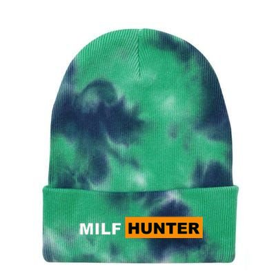 MILF Hunter I Love Milfs MILFs Hot Mom Hunter Lover Gift Tie Dye 12in Knit Beanie