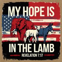 My Hope Is In The Lamb Jesus 2024 Election Cotton Canvas Backpack