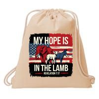 My Hope Is In The Lamb Jesus 2024 Election Drawstring Bag