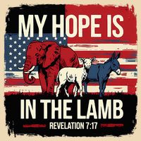 My Hope Is In The Lamb Jesus 2024 Election Drawstring Bag