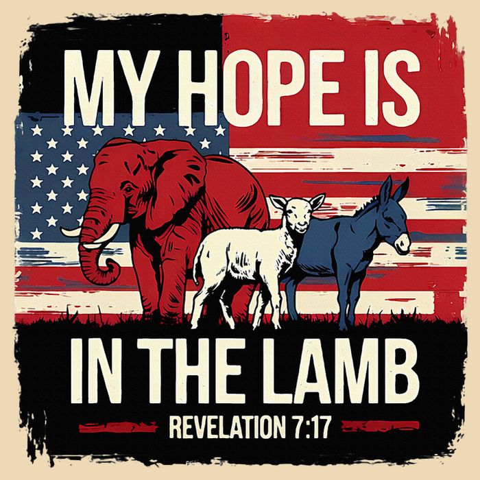 My Hope Is In The Lamb Jesus 2024 Election Drawstring Bag