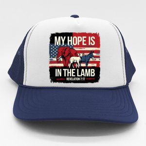 My Hope Is In The Lamb Jesus 2024 Election Trucker Hat