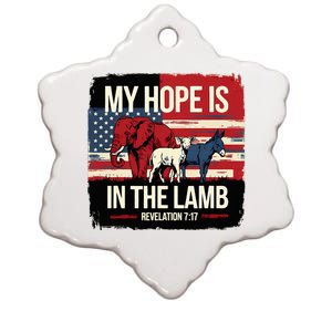 My Hope Is In The Lamb Jesus 2024 Election Ceramic Star Ornament