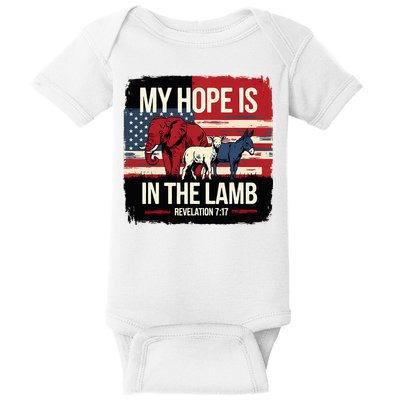 My Hope Is In The Lamb Jesus 2024 Election Baby Bodysuit