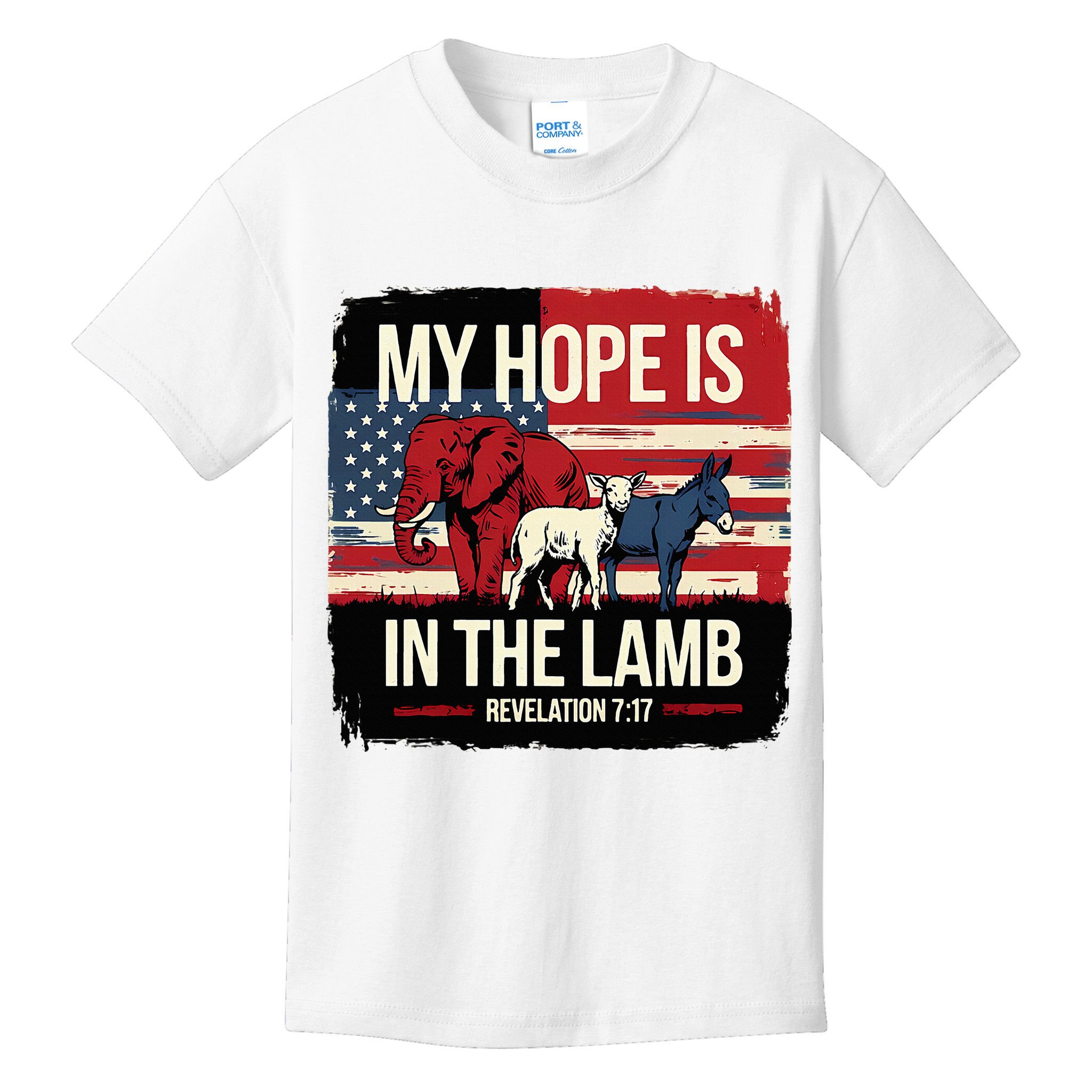 My Hope Is In The Lamb Jesus 2024 Election Kids T-Shirt