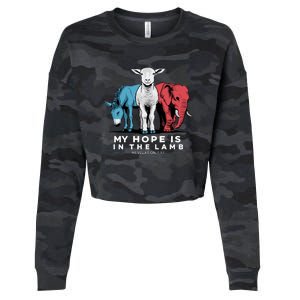 My Hope Is In The Lamb Christian Cropped Pullover Crew