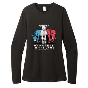 My Hope Is In The Lamb Christian Womens CVC Long Sleeve Shirt