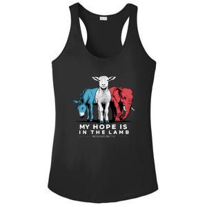 My Hope Is In The Lamb Christian Ladies PosiCharge Competitor Racerback Tank