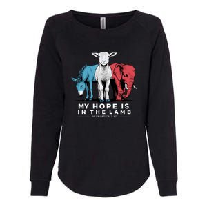 My Hope Is In The Lamb Christian Womens California Wash Sweatshirt