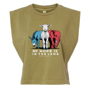 My Hope Is In The Lamb Christian Garment-Dyed Women's Muscle Tee