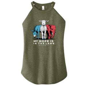 My Hope Is In The Lamb Christian Women's Perfect Tri Rocker Tank