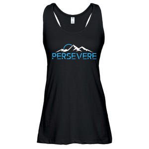 Mountains Hiking Inspiration Persevere Ladies Essential Flowy Tank