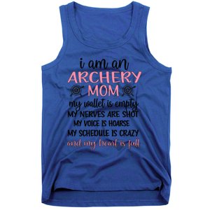 My Heart Is Full Archery Mom Of An Archer Mama Gift Tank Top