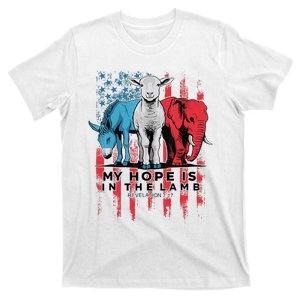 My Hope Is In The Lamb Christian Jesus God Donkey Elephan T-Shirt