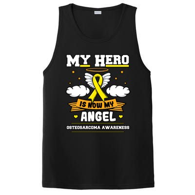 My Hero Is Now My Angel Osteosarcoma Awareness Os Advocate Gift PosiCharge Competitor Tank