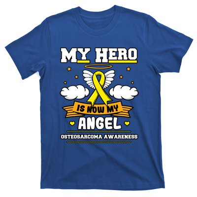 My Hero Is Now My Angel Osteosarcoma Awareness Os Advocate Gift T-Shirt