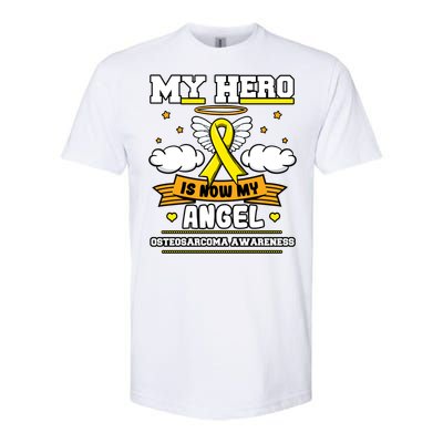 My Hero Is Now My Angel Osteosarcoma Awareness Os Advocate Gift Softstyle CVC T-Shirt